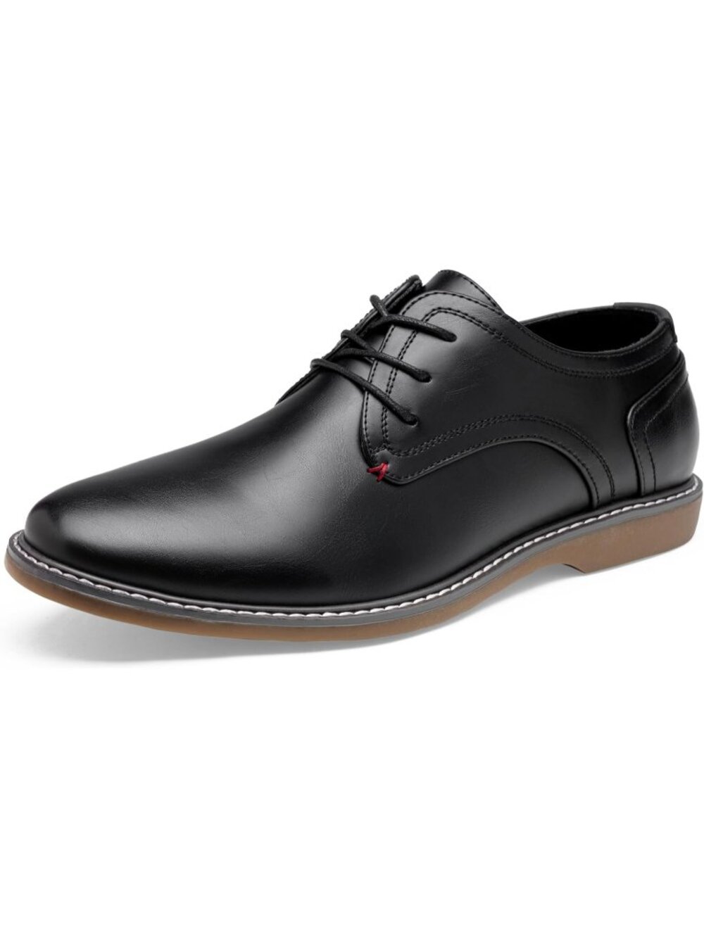 Men's Black Pu 100% Synthetic Retro Oxfords Business Comfort Casual Dress Shoes